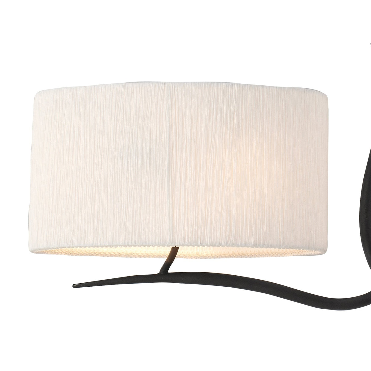 Eve Pendant Light with Dual Arms and White Oval Shades in Anthracite Finish