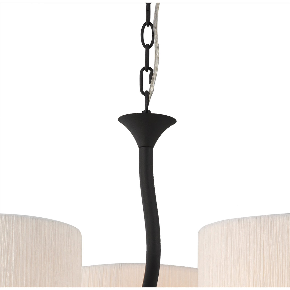 Eve Trio Pendant Light in Anthracite with Elegant White Shades