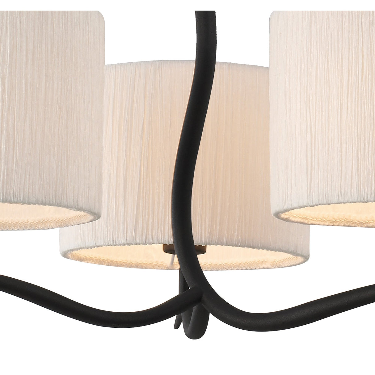Eve Trio Pendant Light in Anthracite with Elegant White Shades