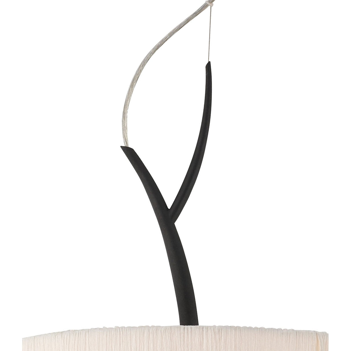 Eve 3-Light Pendant with Anthracite Finish and White Round Shade