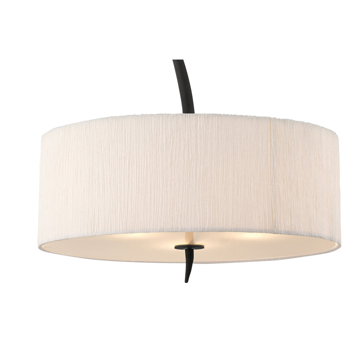 Eve 3-Light Pendant with Anthracite Finish and White Round Shade