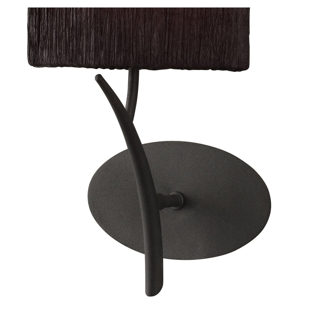 Eve Anthracite Wall Lamp with Black Oval Shade - 1 Light E27