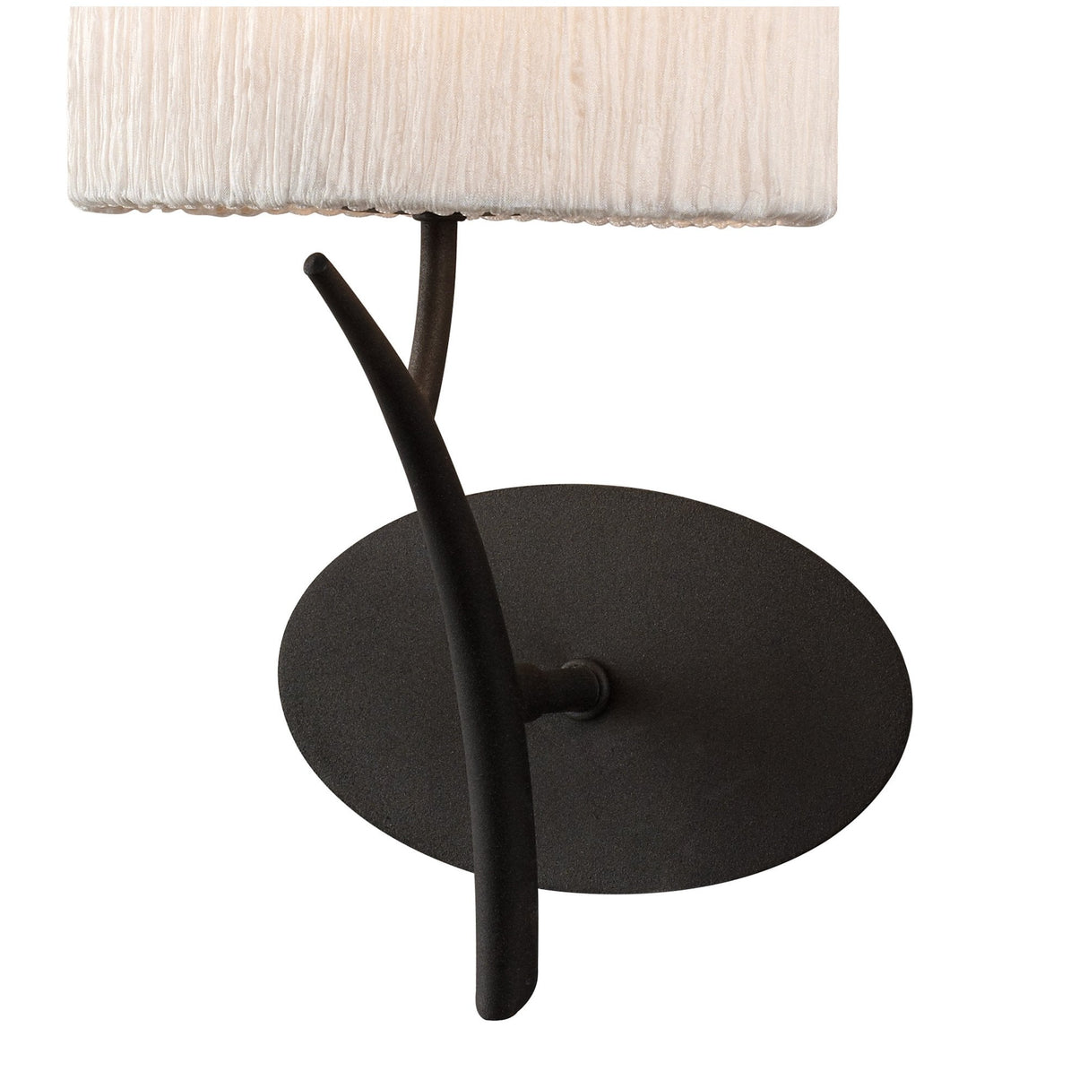 Eve Anthracite Wall Lamp with White Oval Shade and Rocker Switch