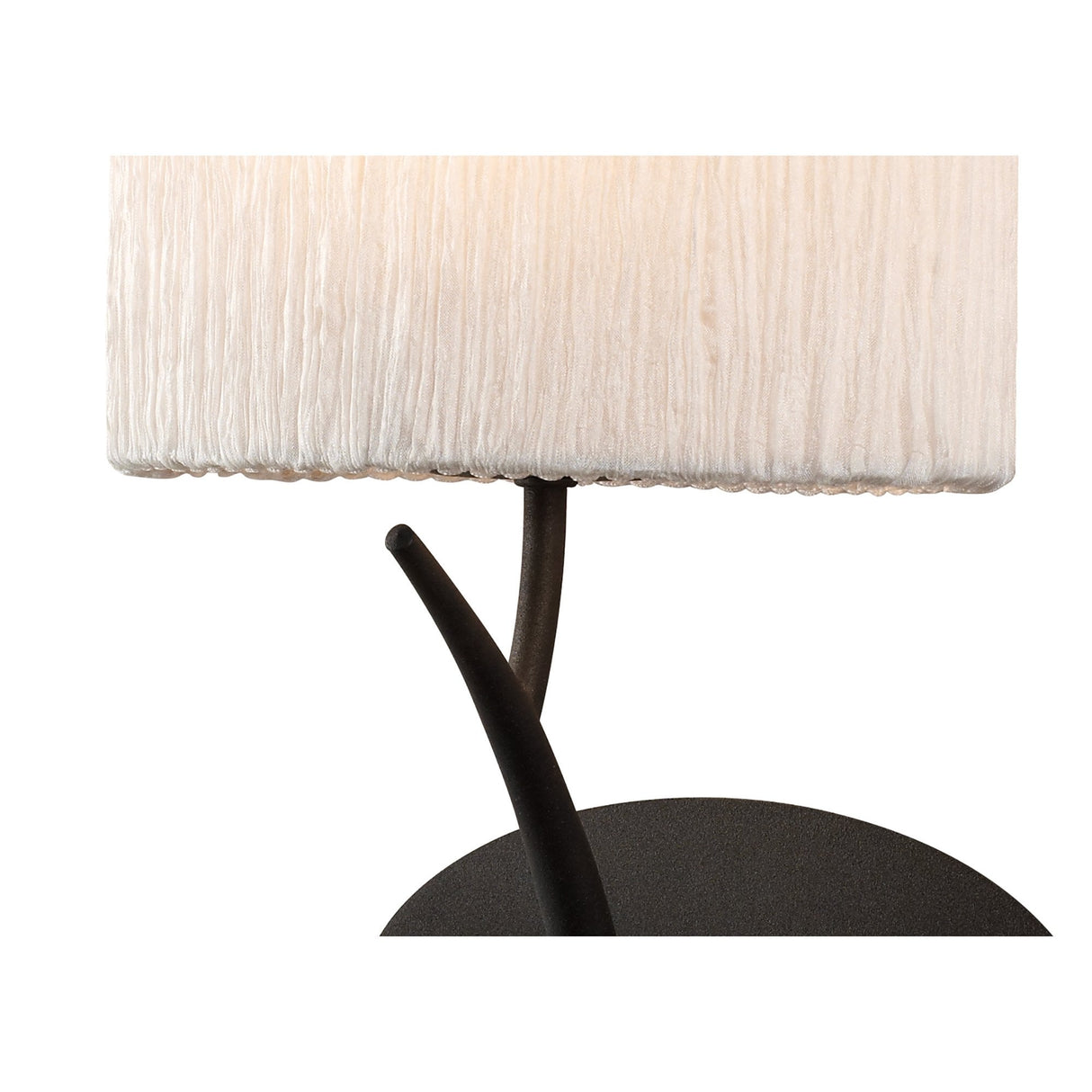 Eve Anthracite Wall Lamp with White Oval Shade and Rocker Switch