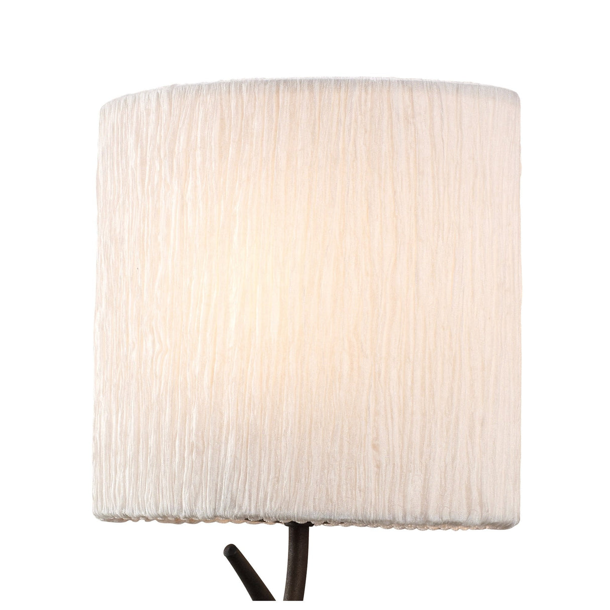 Eve Anthracite Wall Lamp with White Oval Shade and Rocker Switch