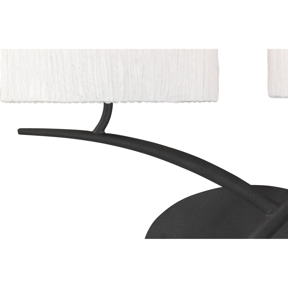 Eve Dual Light Antracite Wall Lamp with Elegant White Oval Shades