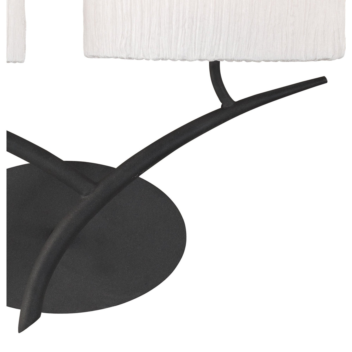 Eve Dual Light Antracite Wall Lamp with Elegant White Oval Shades