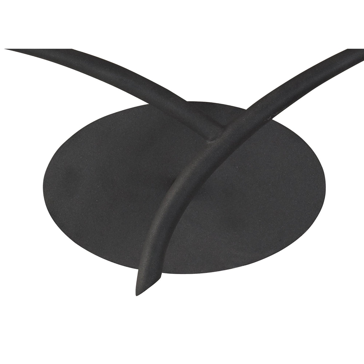 Eve Dual Light Wall Lamp in Anthracite with Black Oval Shades