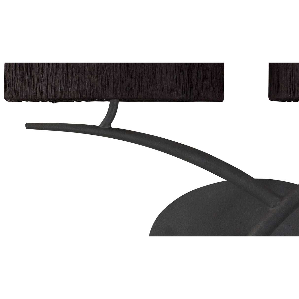 Eve Dual Light Wall Lamp in Anthracite with Black Oval Shades