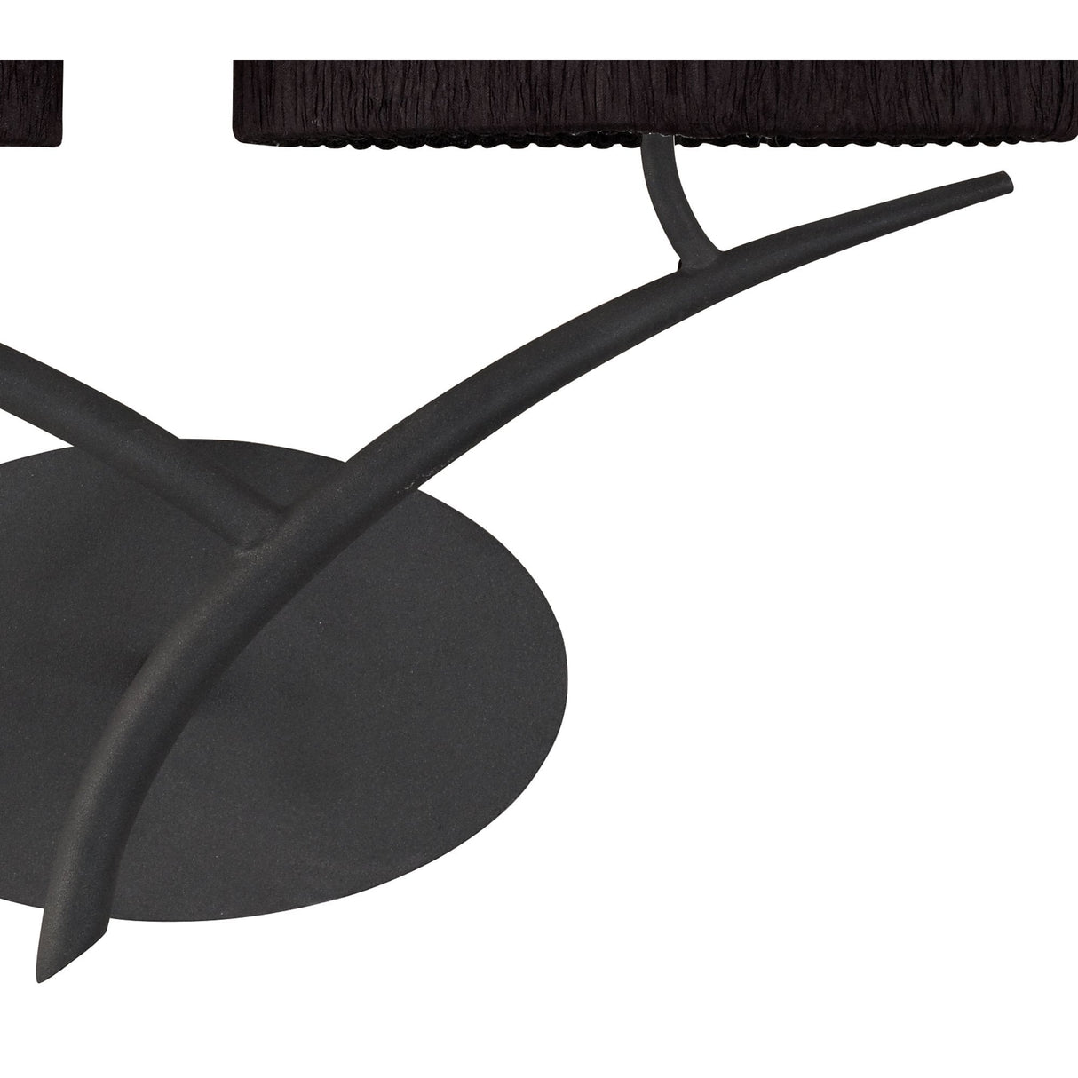 Eve Dual Light Wall Lamp in Anthracite with Black Oval Shades