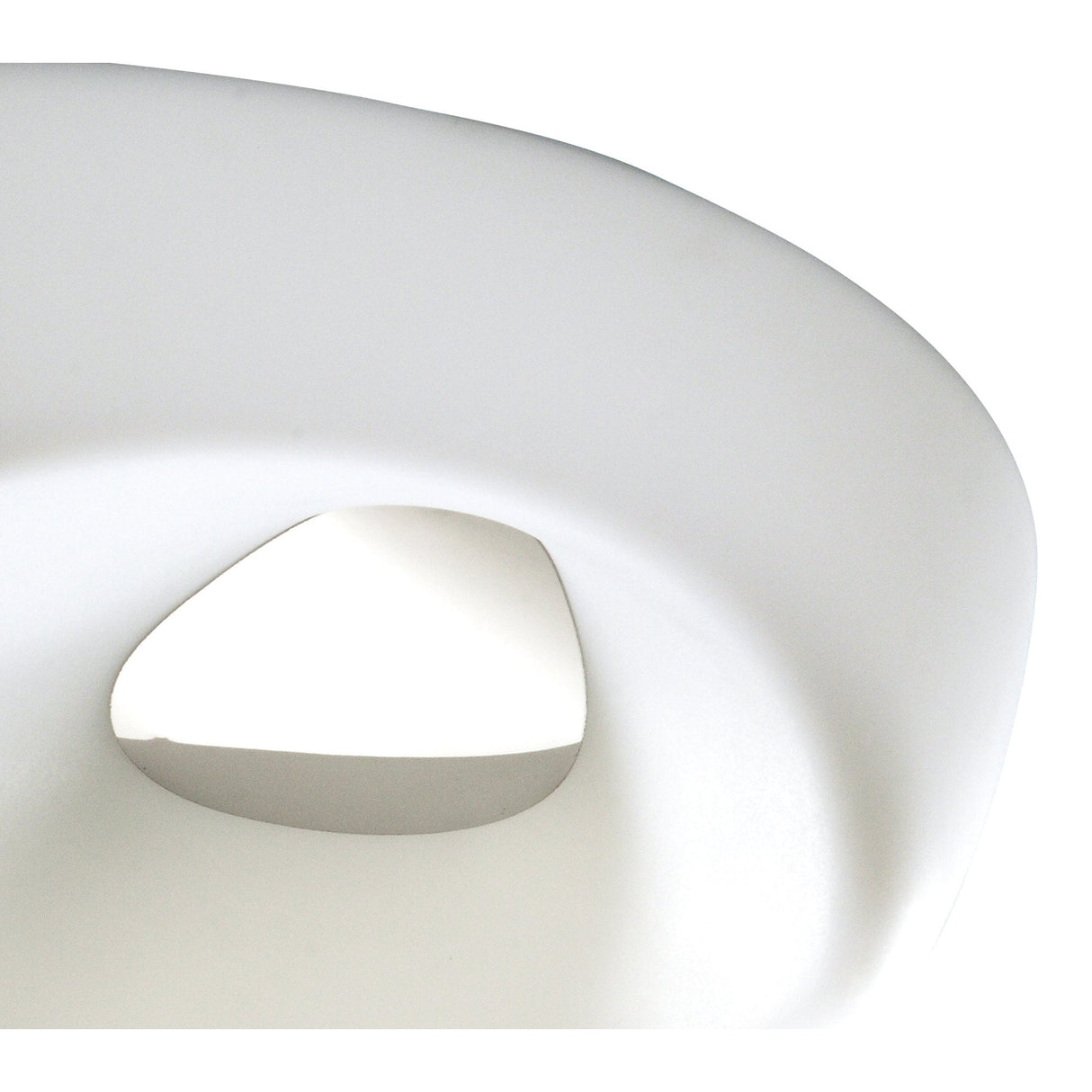 Modern Huevo Outdoor Ceiling Light Fixture in Polished Chrome and Opal White, IP44 Rated