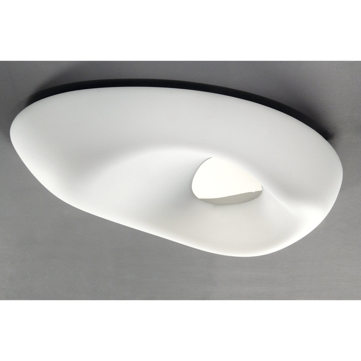 Huevo Outdoor 6-Light Ceiling Fixture in Polished Chrome and Opal White