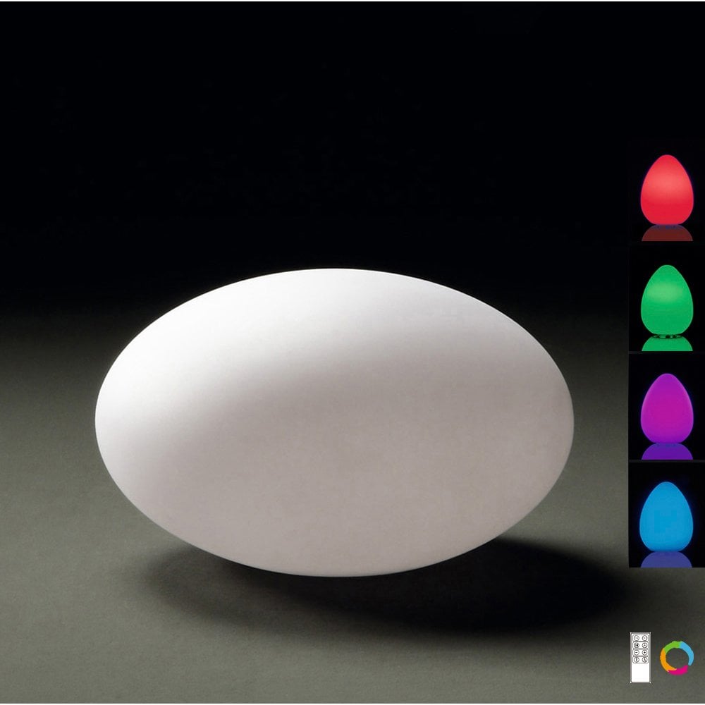 Huevo Oval LED Table Lamp – Ambient Glow with RGB Illumination for Outdoor Spaces