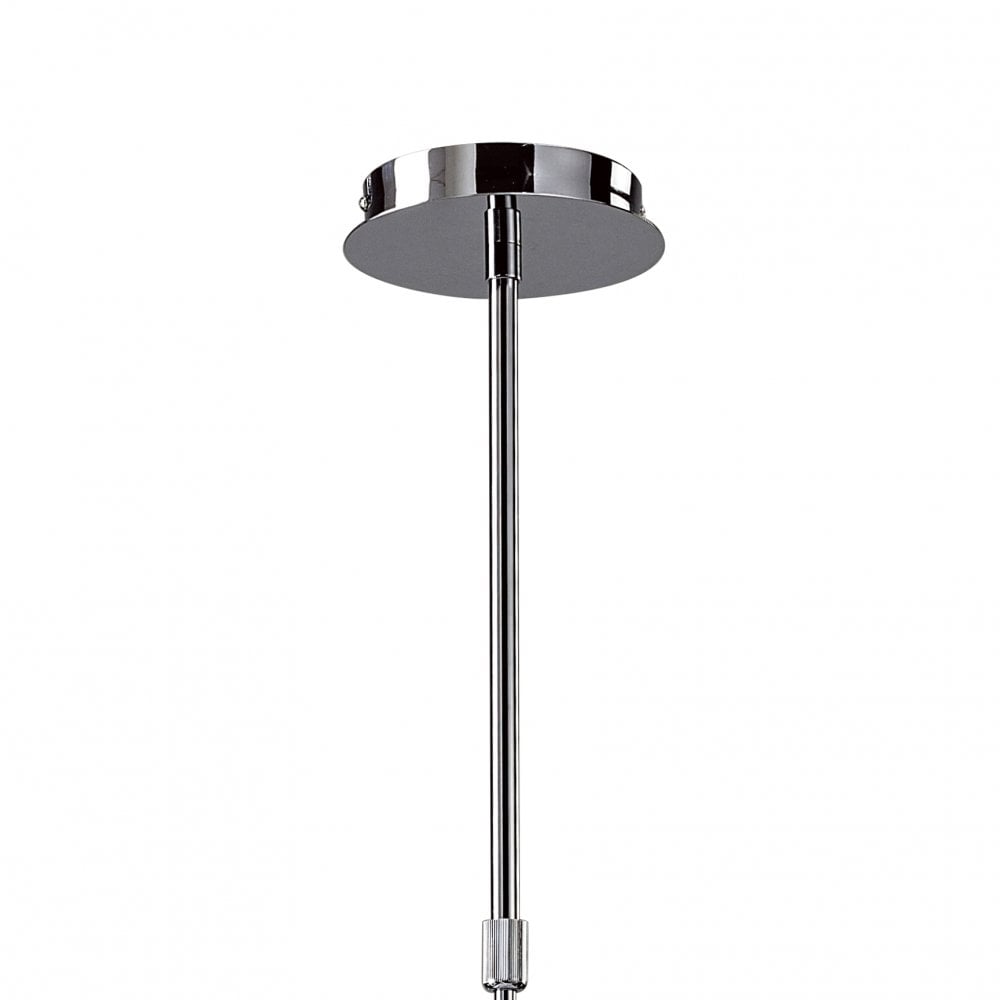 Eclipse Telescopic Convertible 4-Light Fixture, Polished Chrome with Clear Crystal Detailing