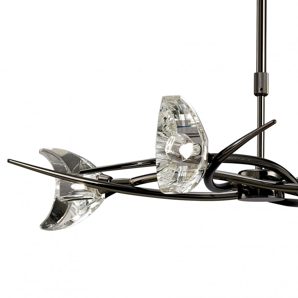 Telescopic Eclipse 4-Light Convertible Semi Flush in Black Chrome