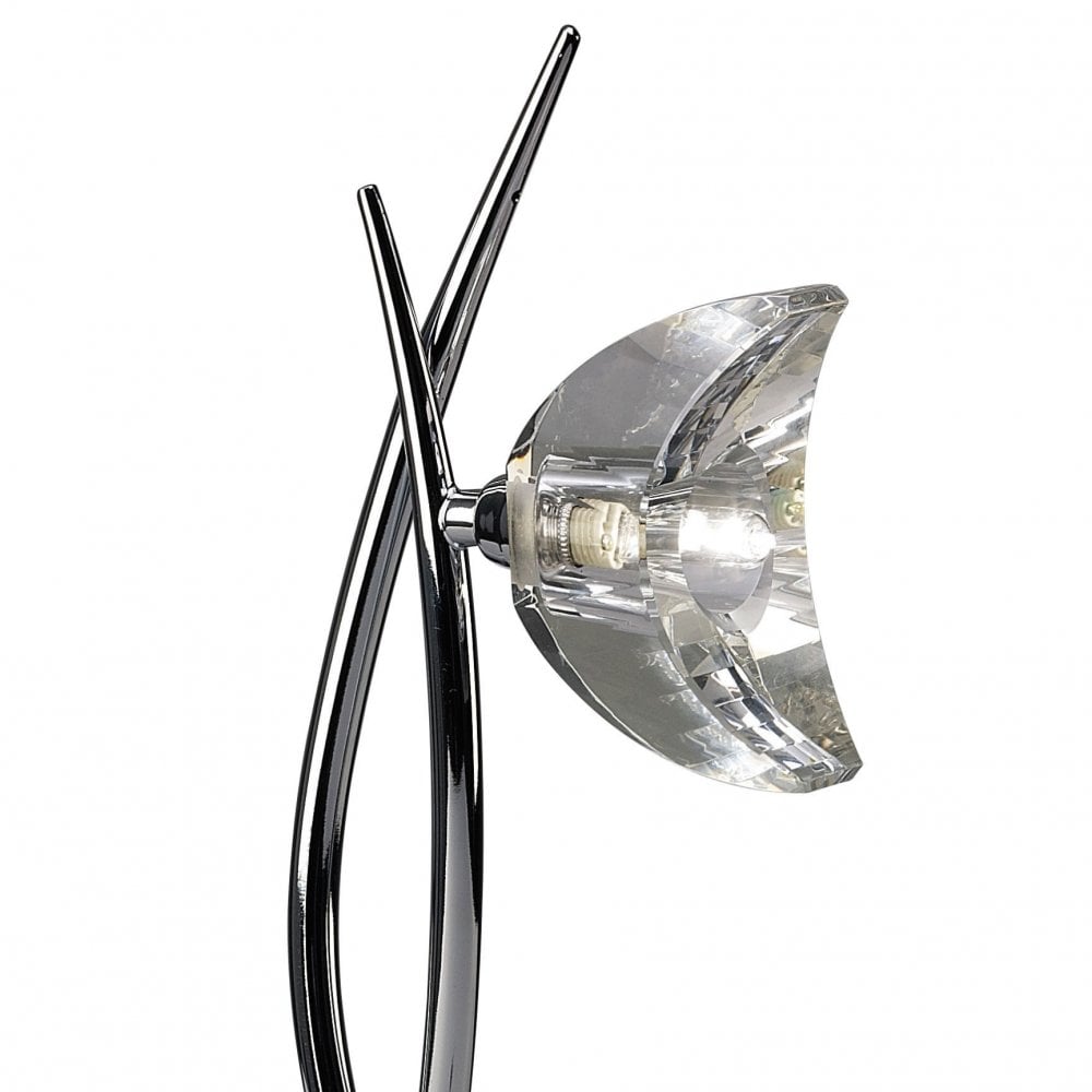 Eclipse Polished Chrome Tall Table Lamp with K9 Crystal Design