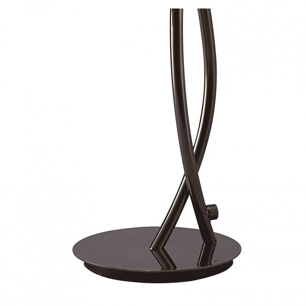 Eclipse Tall Table Lamp with Black Chrome Finish and Crystal Accents