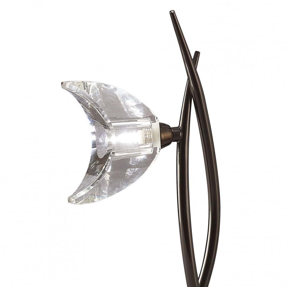Eclipse Tall Table Lamp with Black Chrome Finish and Crystal Accents