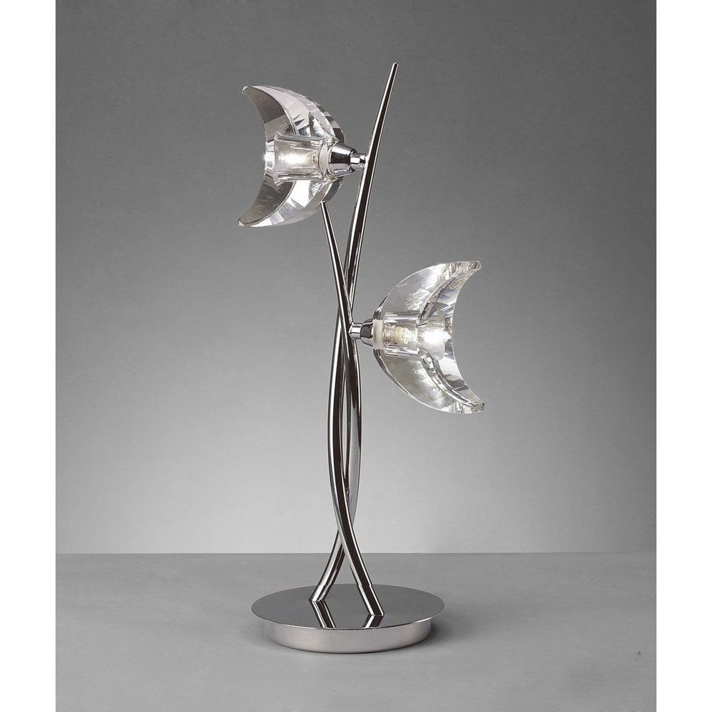 Eclipse Dual-Light G9 Table Lamp with Polished Chrome Finish