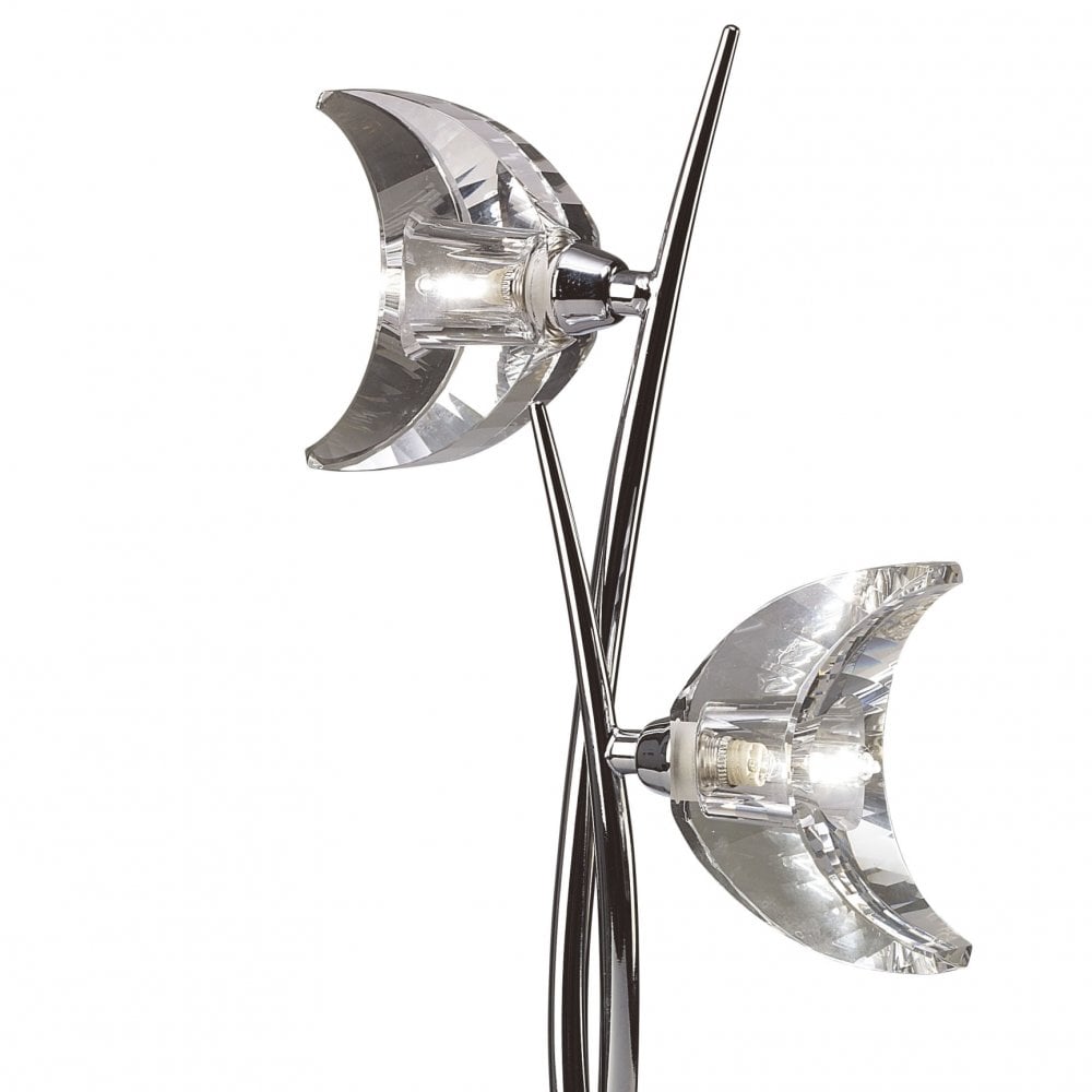 Eclipse Dual-Light G9 Table Lamp with Polished Chrome Finish