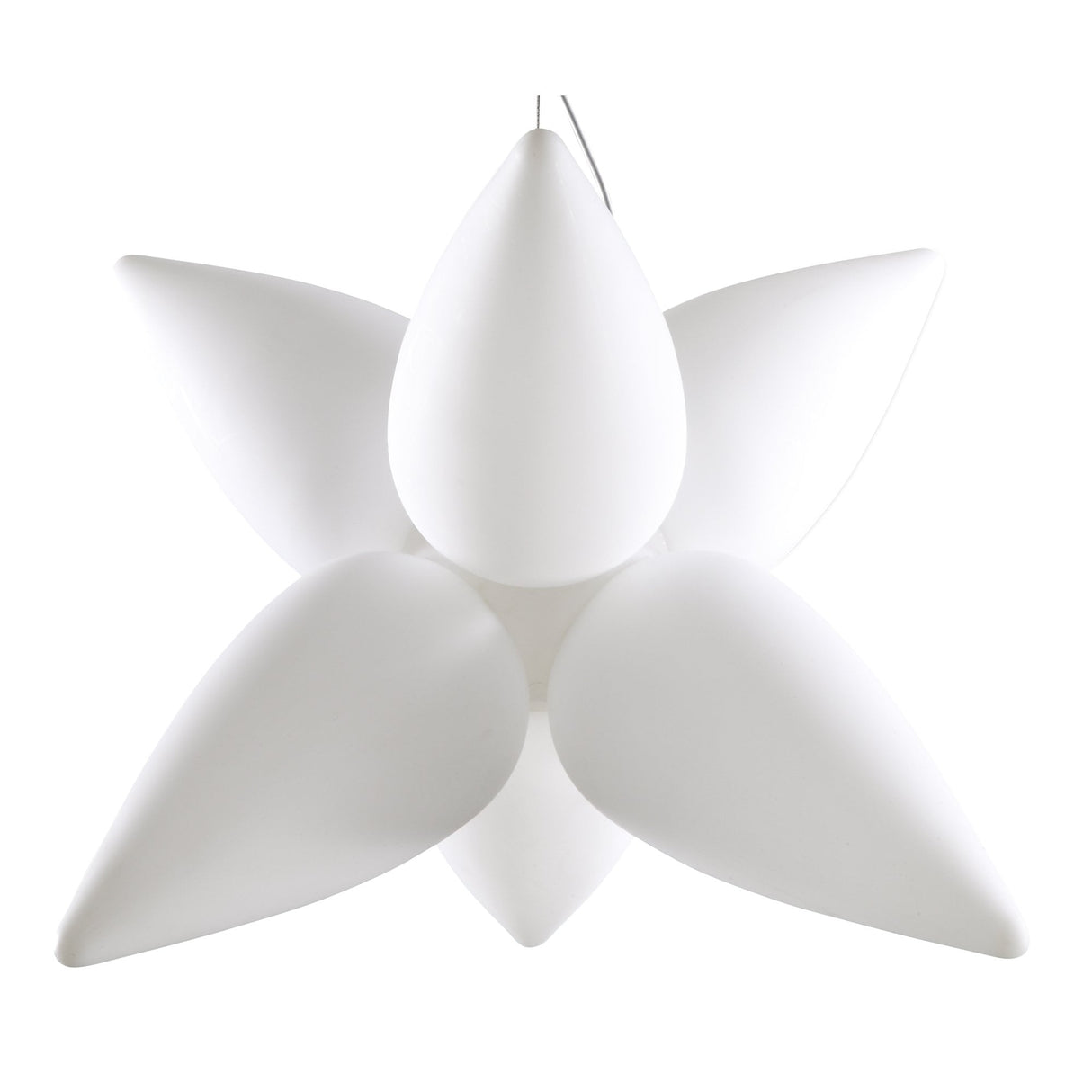 Palma 6-Light Outdoor Pendant in Matt White and Opal White by Santiago Sevillano