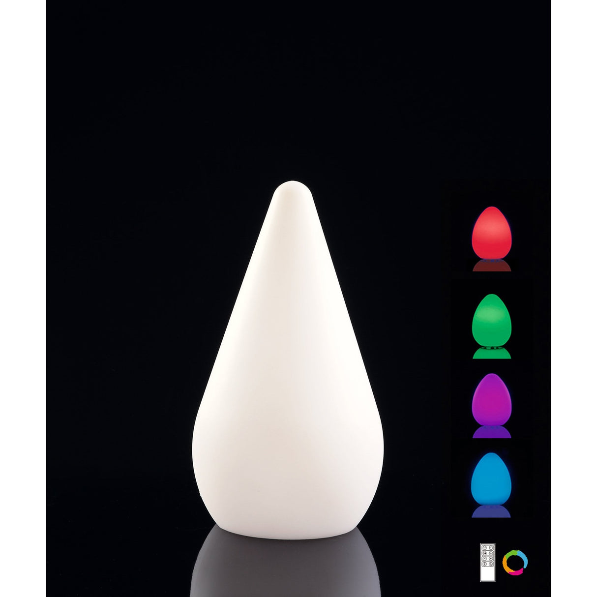 Palma LED RGB Induction Outdoor Table Lamp - Opal White