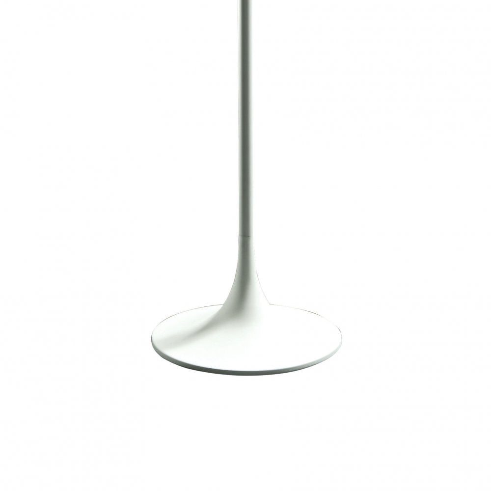 Sleek Dual-Light Floor Lamp with Foot Switch in Matte White