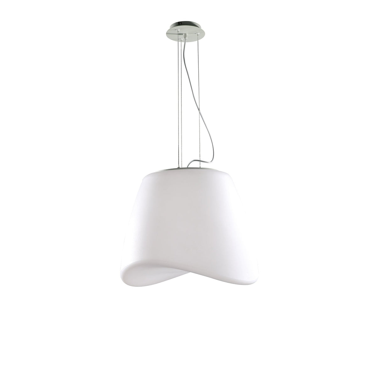 Modern Trio Pendant Light - Round Outdoor IP44, Matte White/Opal White