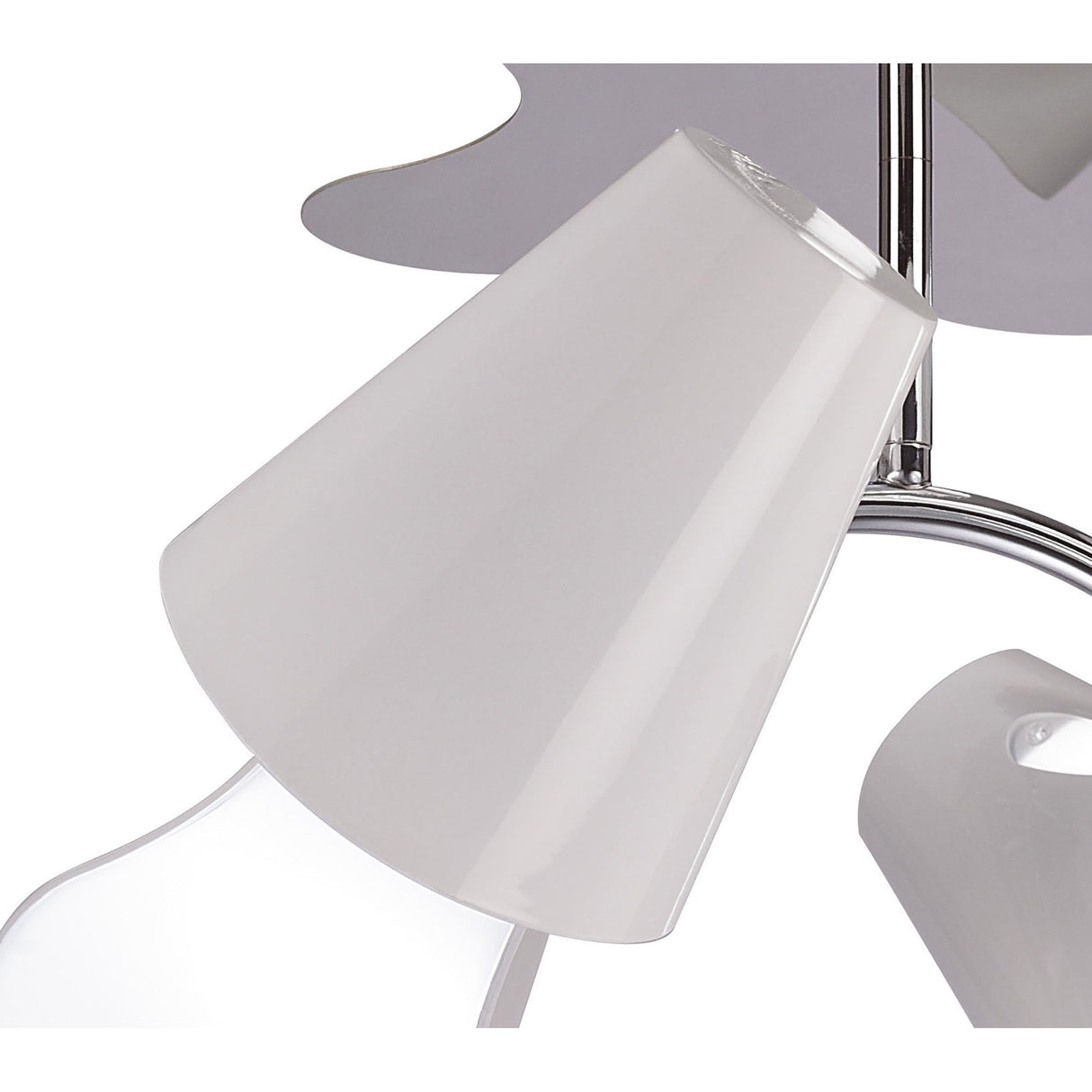 Santiago Sevillano's Ora Ceiling Light: Contemporary Gloss White Dual Arm Design with 4 Warm LED Lights