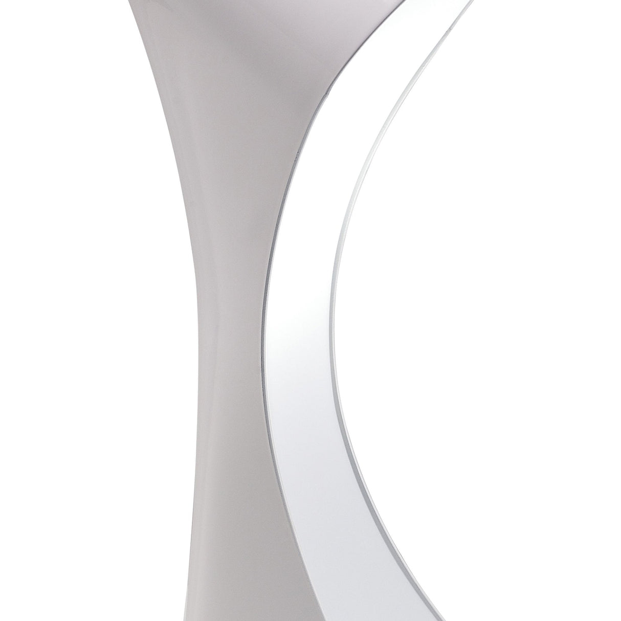 Elegance Ora Table Lamp – Gloss White & Polished Chrome with Warm LED Light