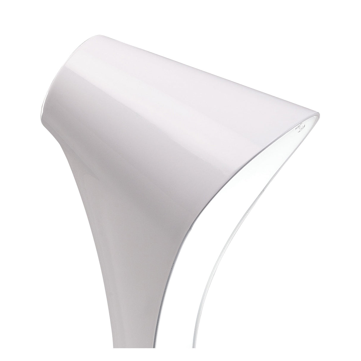 Elegance Ora Table Lamp – Gloss White & Polished Chrome with Warm LED Light