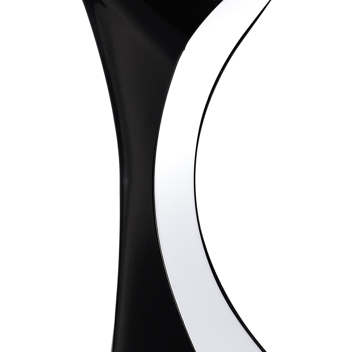 Elegant Ora Table Lamp with Gloss Black and Chrome Finish, Featuring LED Warm White Bulb