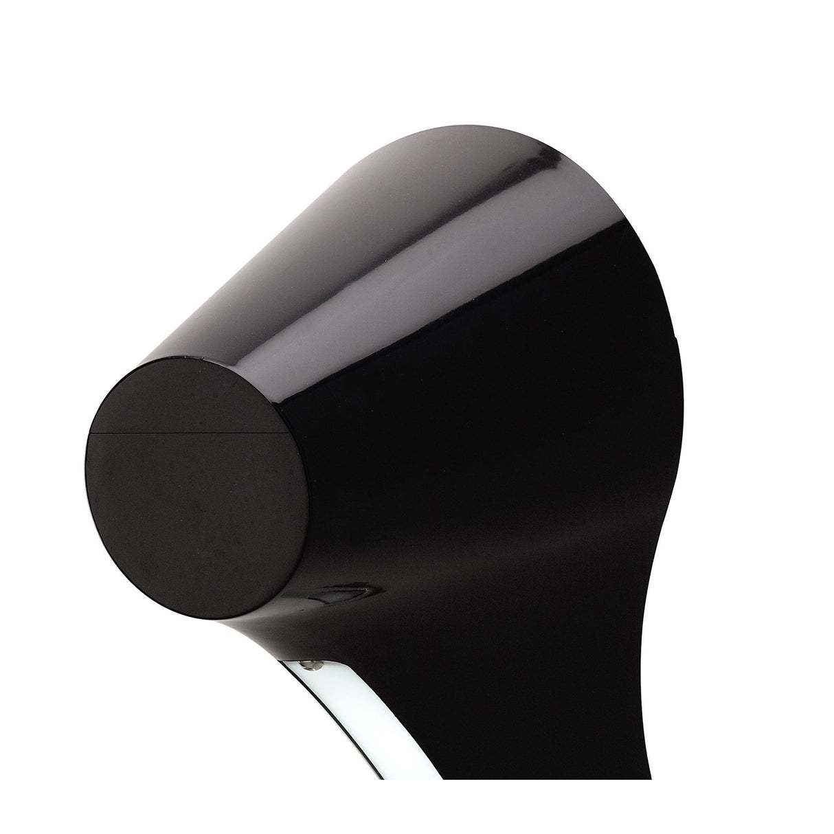 Ora Wall Lamp - 1 Light E27, Gloss Black with White Acrylic and Polished Chrome Finish