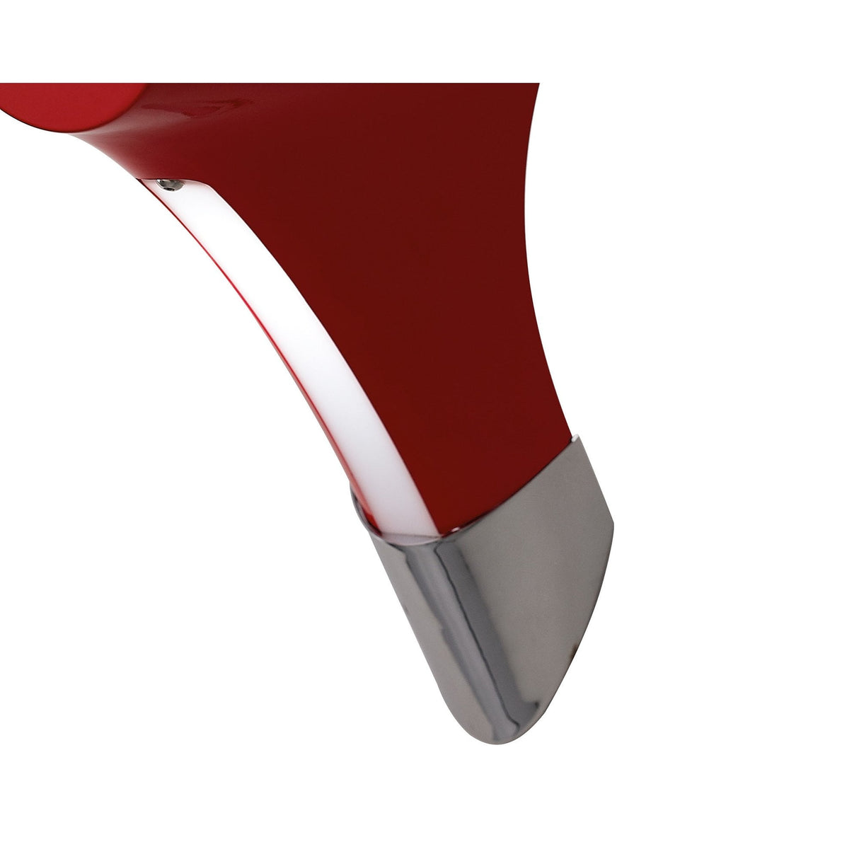 Ora Wall Lamp - Sleek Gloss Red with White Acrylic and Polished Chrome Finish