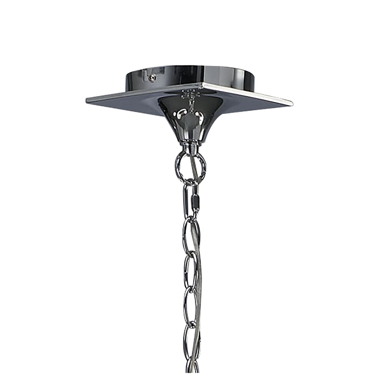 Mara Dual Arm Pendant with Black Pleated Shades, Polished Chrome Finish