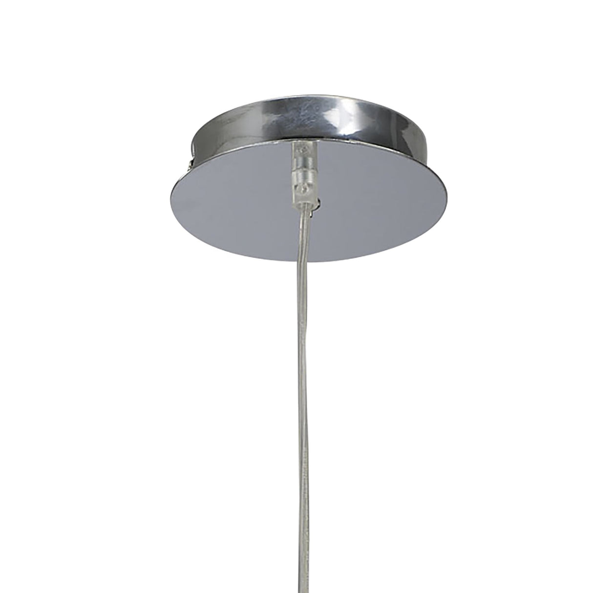 Mara Pendant Light with Polished Chrome Finish and Ivory White Shade