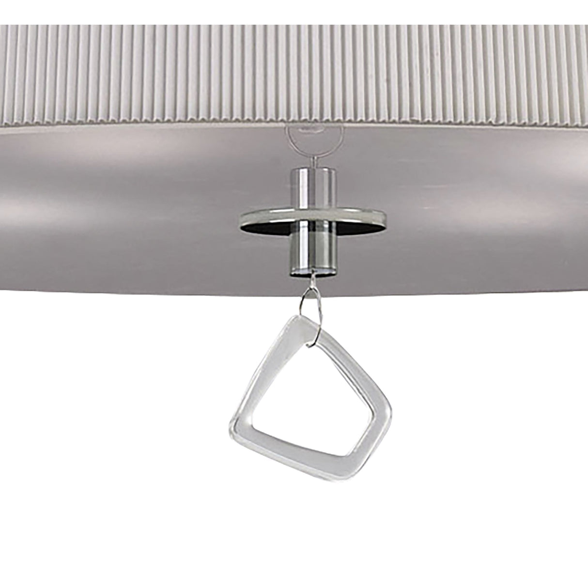 Mara Pendant Light with Polished Chrome Finish and Ivory White Shade