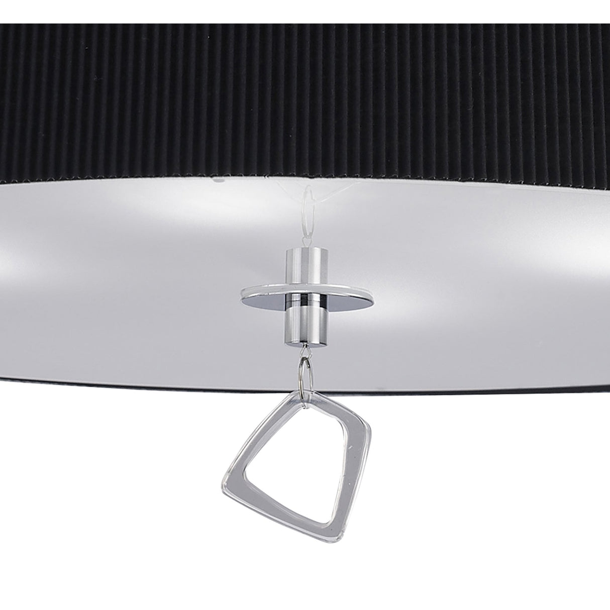 Elegant Mara 4-Light Pendant Chandelier in Polished Chrome with Black Pleated Shade