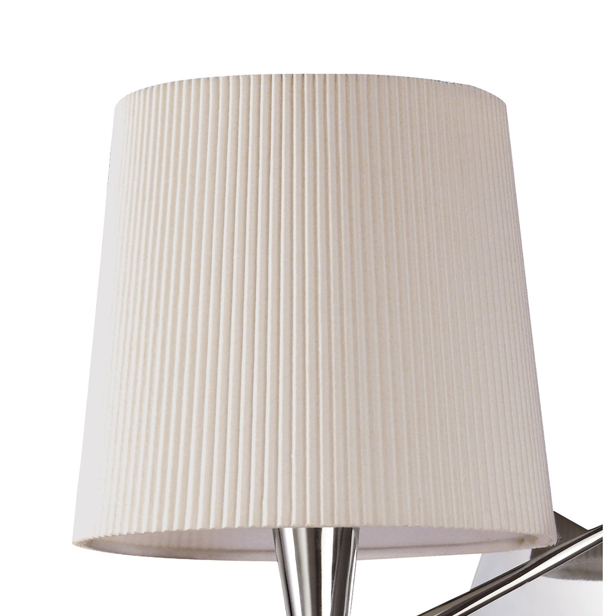 Mara Switched Wall Lamp with Chrome Finish and Ivory Shade
