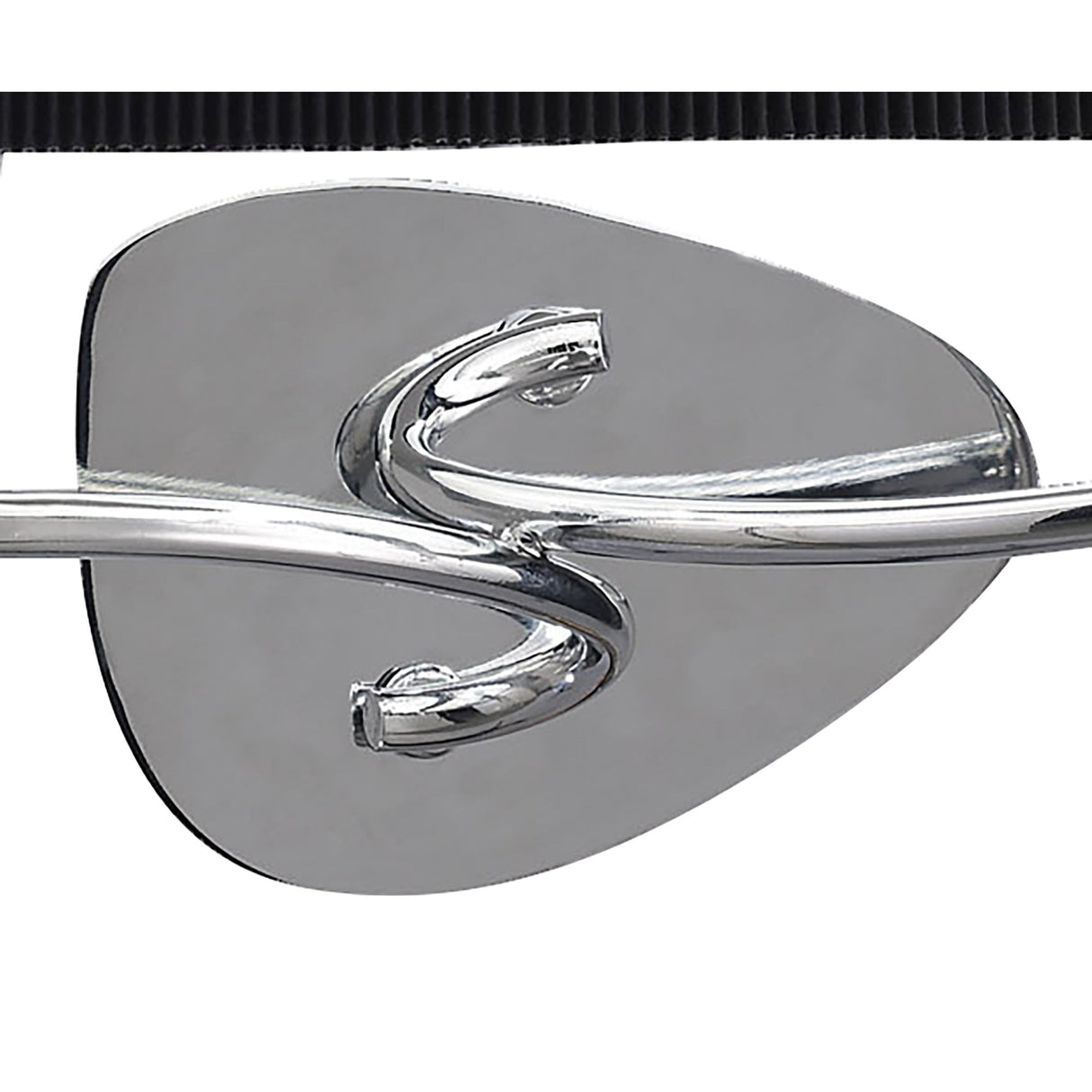 Mara Dual Light Wall Sconce in Polished Chrome with Black Fabric Shade