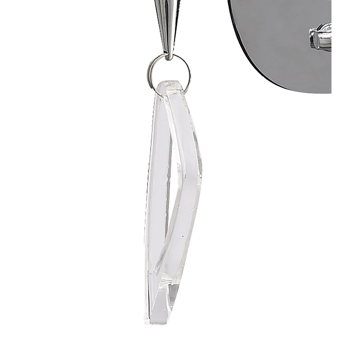 Mara Dual Light Wall Sconce in Polished Chrome with Black Fabric Shade