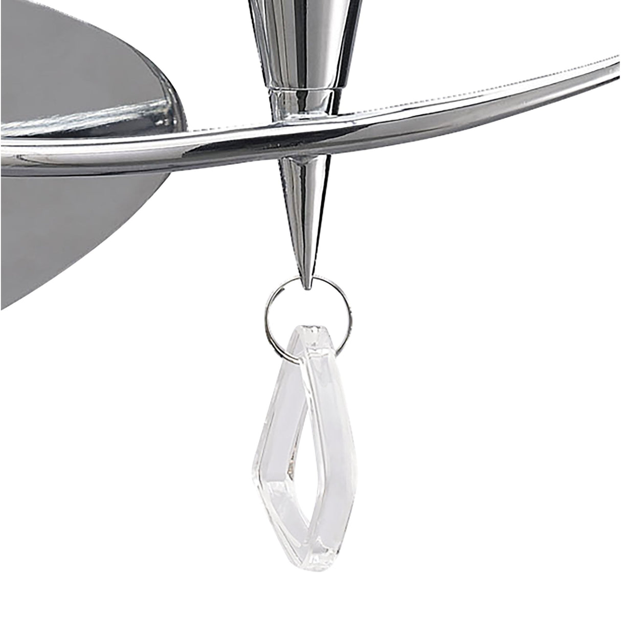 Mara Dual Light Wall Sconce in Polished Chrome with Black Fabric Shade