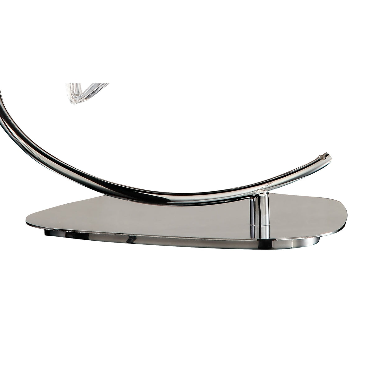 Mara Dual-Light Table Lamp in Polished Chrome with Ivory Shades