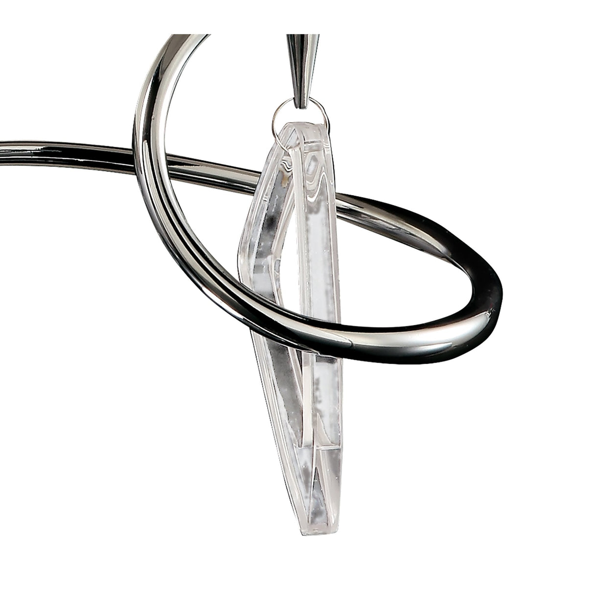 Mara Dual-Light Table Lamp in Polished Chrome with Ivory Shades