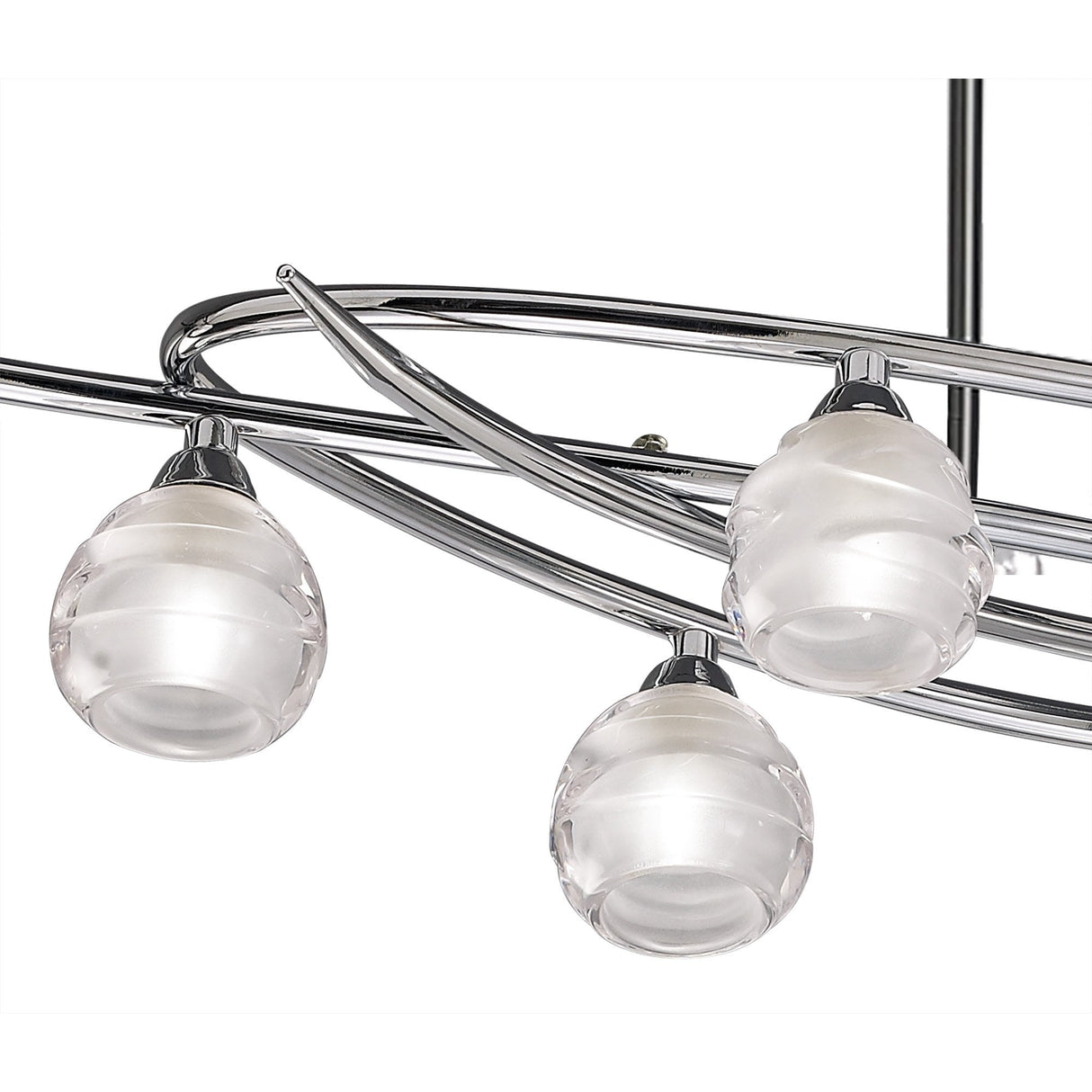 Title: Santiago Sevillano's Loop Telescopic 8-Light Fixture in Polished Chrome