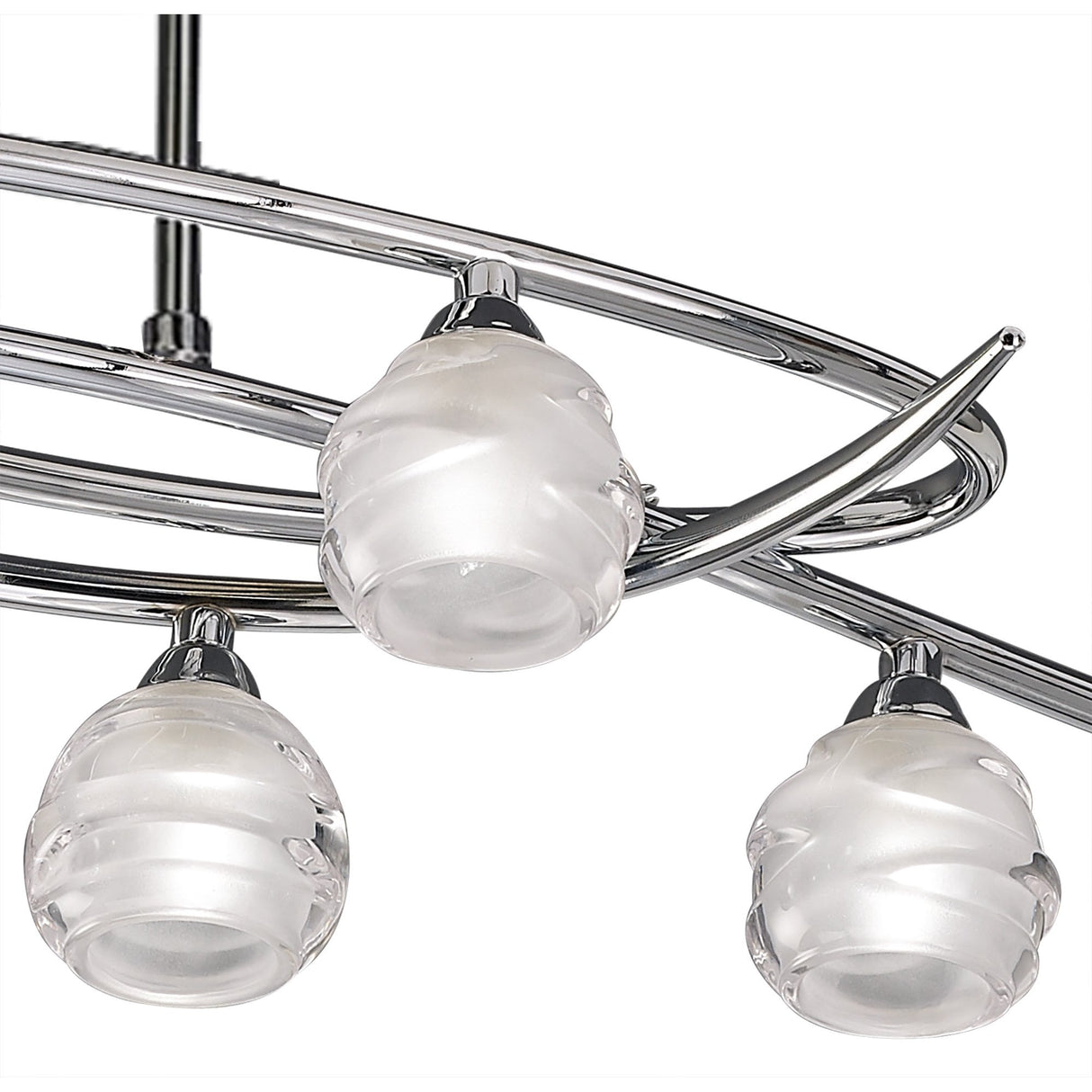 Title: Santiago Sevillano's Loop Telescopic 8-Light Fixture in Polished Chrome