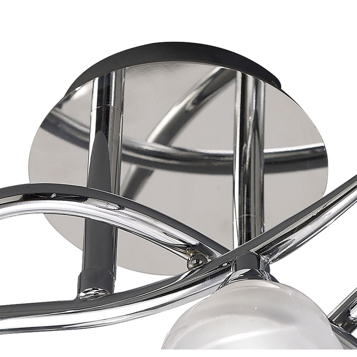 Santiago Sevillano Sebastia's Loop Ceiling Light Trio in Polished Chrome