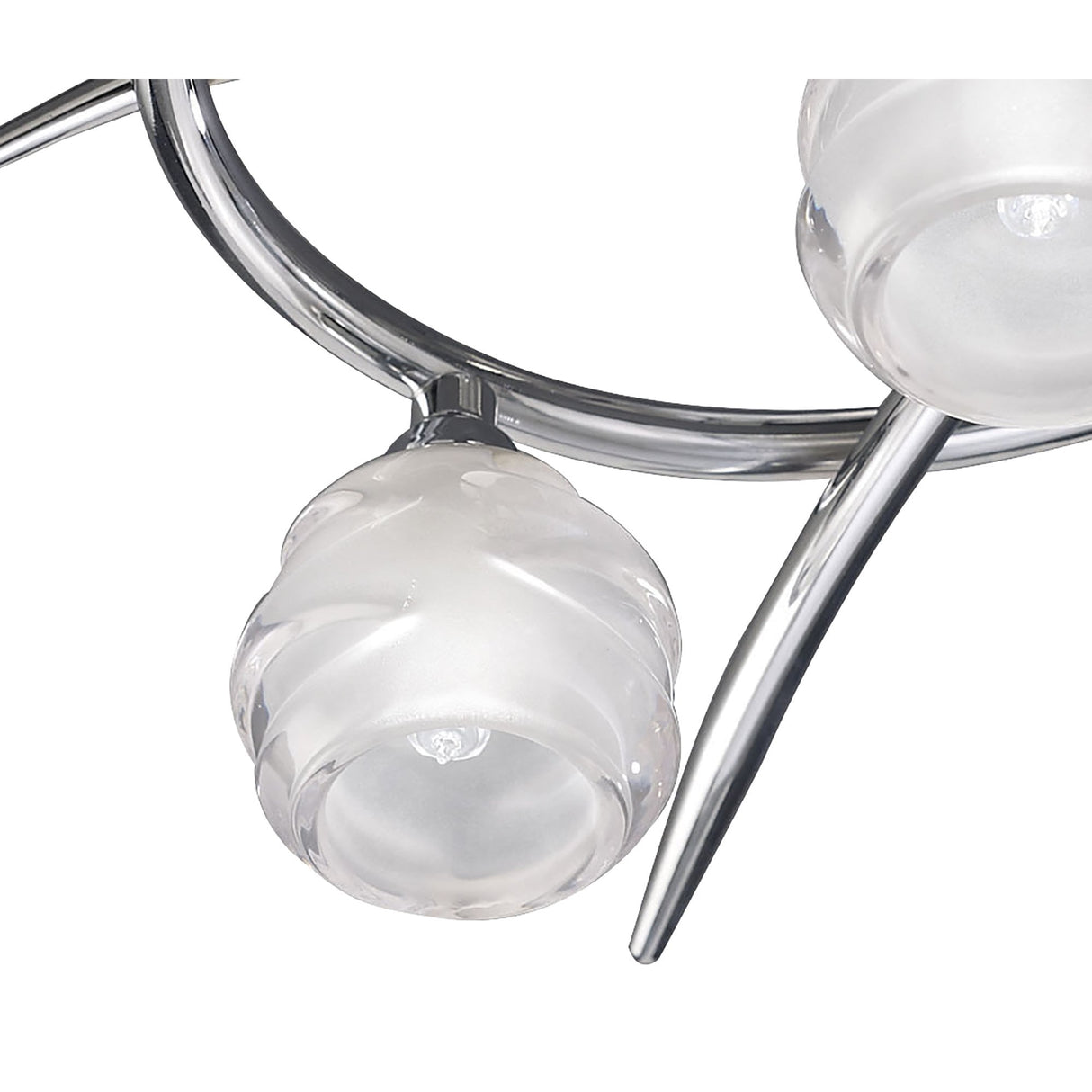 Santiago Sevillano Sebastia's Loop Ceiling Light Trio in Polished Chrome