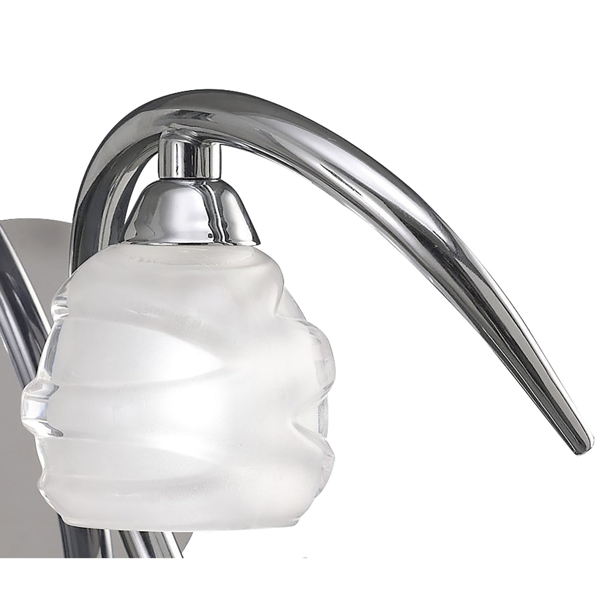 Loop Sculpted Glass Wall Lamp with G9 Light, Polished Chrome Finish