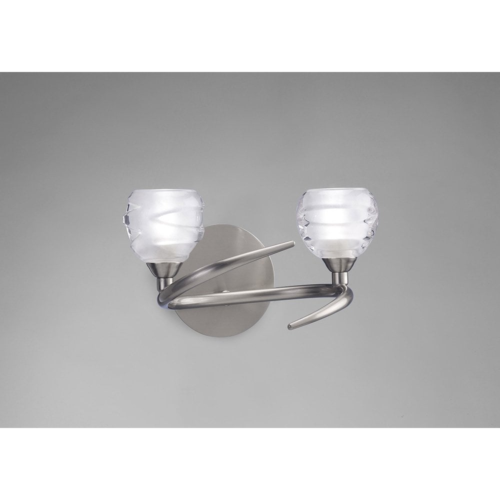 Switched Loop Wall Lamp - Dual Light G9, Satin Nickel Finish